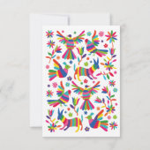 COLORFULL OTOMI MEXICAN BEDANKKAART (Achterkant)