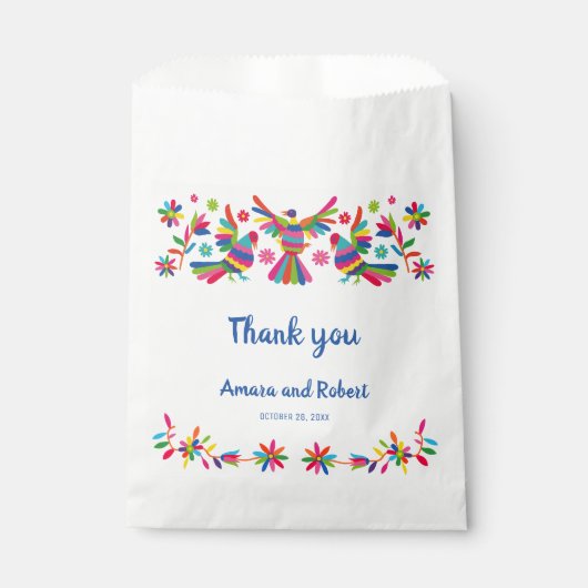 COLORFULL OTOMI MEXICAN BEDANKZAKJE (Voorkant)