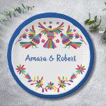 COLORFULL OTOMI MEXICAN PAPIEREN BORDJE<br><div class="desc">De Mexicaanse otomi-patronen van het mooie huwelijk,  schattige bloemen en vogels,  kleurrijk</div>