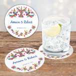 COLORFULL OTOMI MEXICAN RONDE KARTONNEN ONDERZETTER<br><div class="desc">De Mexicaanse otomi-patronen van het mooie huwelijk,  schattige bloemen en vogels,  kleurvol</div>