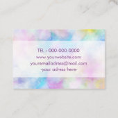 Colorfull Paarse Simple Designed Business Card Visitekaartje (Achterkant)