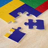 Colorfull puzzle head brain concept legpuzzel (Zijkant)