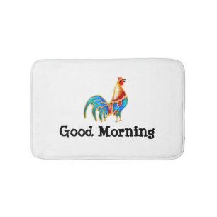colorfull Rooster Goedemorgen Badmat