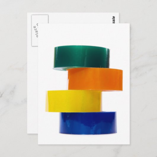 colorfull sellotape pool briefkaart (Voorkant / Achterkant)