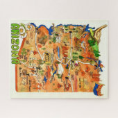 Colorfully Illustrated 16x20 Arizona Map  Legpuzzel (Horizontaal)