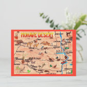 Colorfully Illustrated Mohave Desert Flat Card (Staand voorkant)