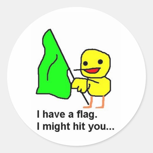 Colorguard Duck Ronde Sticker (Voorkant)