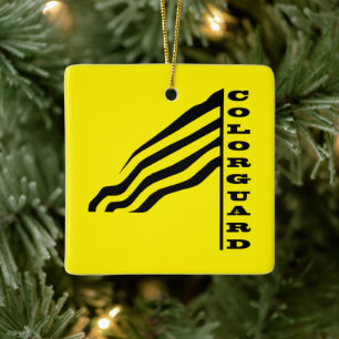 Colorguard Flag Ceramic Ornament