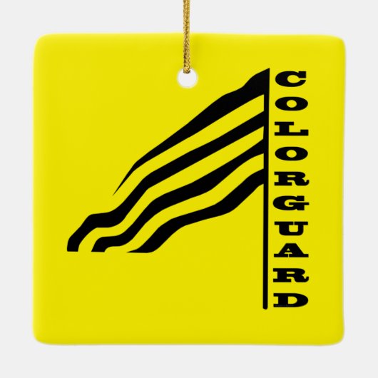 Colorguard Flag Ceramic Ornament (Achterkant)