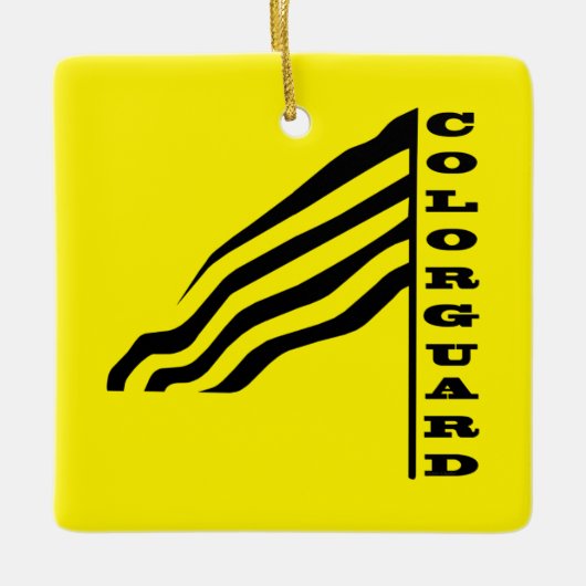 Colorguard Flag Ceramic Ornament (Voorkant)
