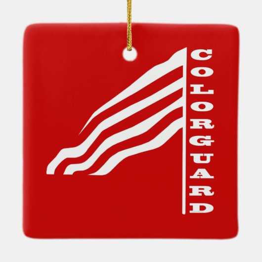 Colorguard Flag Keramisch Ornament (Achterkant)