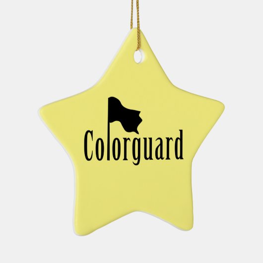 Colorguard Flag Text Ceramic Ornament (Rechts)