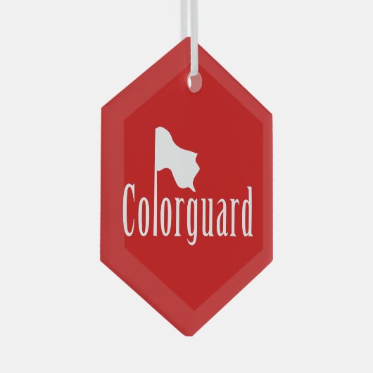 Colorguard Flag Text Ceramic Ornament (Voorkant Rechts)