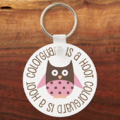 Colorguard is een Hoot Owl Sleutelhanger (Voorkant)