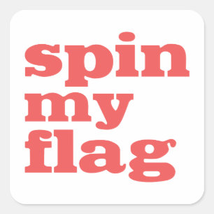 Colorguard - Spin Mijn Vlag Vierkante Sticker