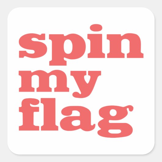 Colorguard - Spin Mijn Vlag Vierkante Sticker (Voorkant)