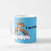 Colorida Jirafa. Jirafa. Arcoiris, arco iris Koffiemok (Voorkant links)