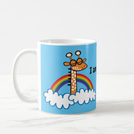 Colorida Jirafa. Jirafa. Arcoiris, arco iris Koffiemok (Links)