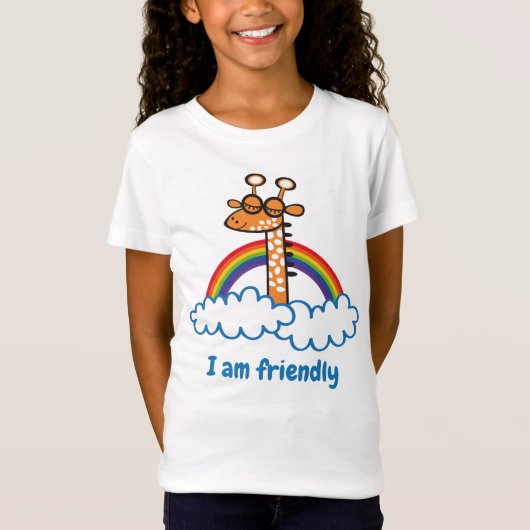 Colorida Jirafa. Jirafa. Arcoiris, arco iris T-shirt (Voorkant)