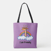 Colorida Jirafa. Jirafa. Arcoiris, arco iris Tote Bag (Achterkant)