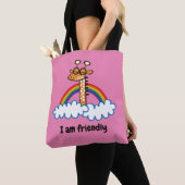 Colorida Jirafa. Jirafa. Arcoiris, arco iris Tote Bag (Dichtbij)