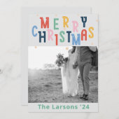 Colorida tarjeta navideña de Feliz Feestdagenkaart (Voorkant / Achterkant)