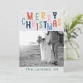 Colorida tarjeta navideña de Feliz Feestdagenkaart (Staand voorkant)