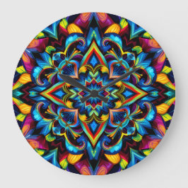 Colorido Kaleidoscope Mandala iPhone 14 Funda Grote Klok