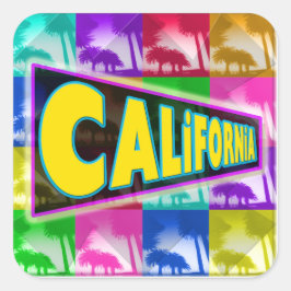 "Coloring California 2"-Sticker Vierkante Sticker
