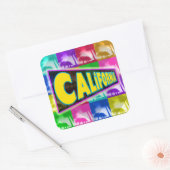 "Coloring California 2"-Sticker Vierkante Sticker (Envelop)