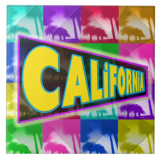 "Coloring California 2"-Tegel Tegeltje (Voorkant)