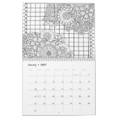 Coloring Flowers Book Calendar 2026 Kalender (Jan 2027)