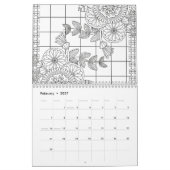 Coloring Flowers Book Calendar 2026 Kalender (Feb 2027)