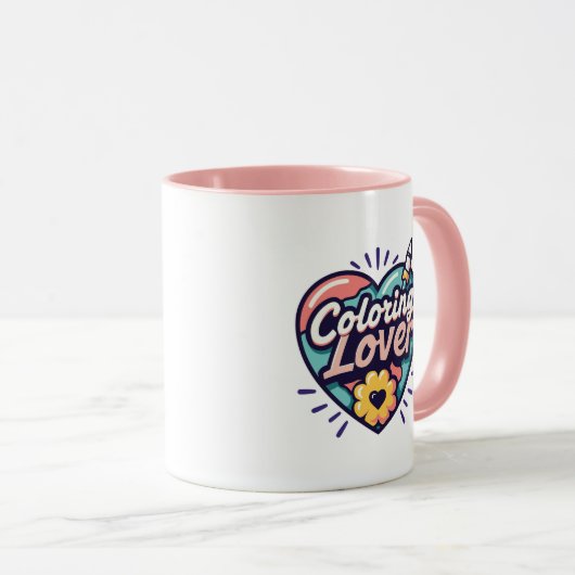 Coloring Lover Mug – Funny Personalized Gift Mok (Voorkant rechts)