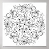 Coloring Poster – Wavy Doodles (Voorkant)