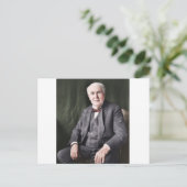 Colorized afbeelding of Thomas Edison Briefkaart (Staand voorkant)