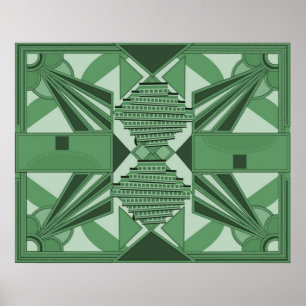 Colorized Art Deco Poster