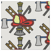 Colorized Fire Service Logo Fabric Stof (Close Up)