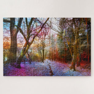 Colorized Forest Winter Landscape Legpuzzel
