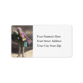 Colorized kerstfoto  Address Label (Voorkant)