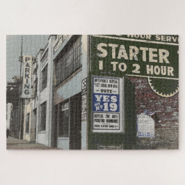 Colorized Photo 1930's  City Street Corner Legpuzzel