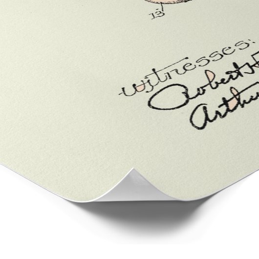 Colorized  Trumpet Patent Illustration Poster (Hoek)