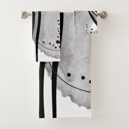 Colorless Abstract Watercolor Two Bad Handdoek (Insitu)