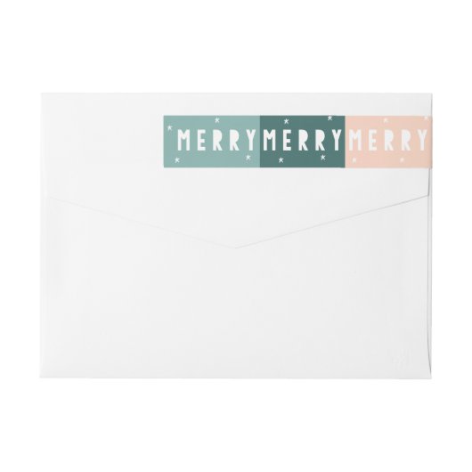 Colorlocked MERRY MERRY MERRY Adresetiketten (Achterkant)