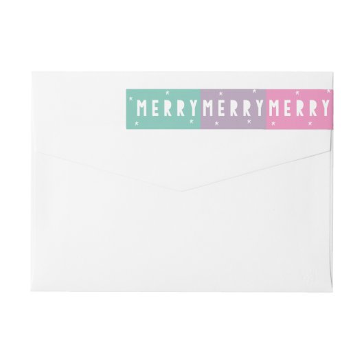 Colorlocked MERRY MERRY MERRY Adresetiketten (Achterkant)