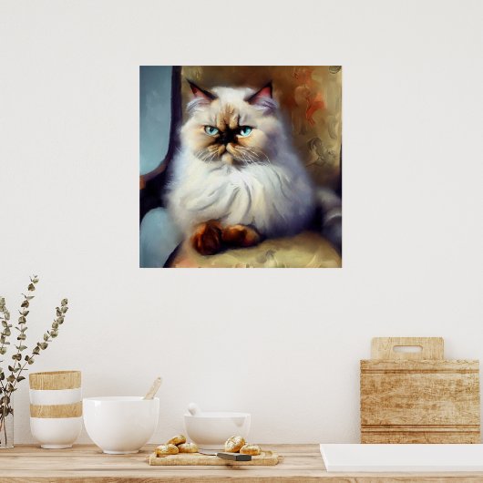 Colorpoint Persian Cat Poster (Keuken)