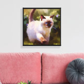 Colorpoint Shorthair kat Canvas Afdruk (Insitu (Woonkamer))