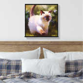 Colorpoint Shorthair kat Canvas Afdruk (Insitu (Slaapkamer))