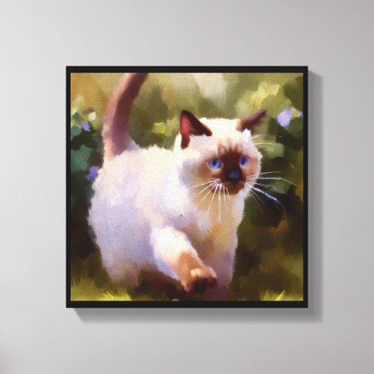 Colorpoint Shorthair kat Canvas Afdruk (Voorkant)