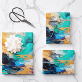 Colors and Gold Inpakpapier Vel